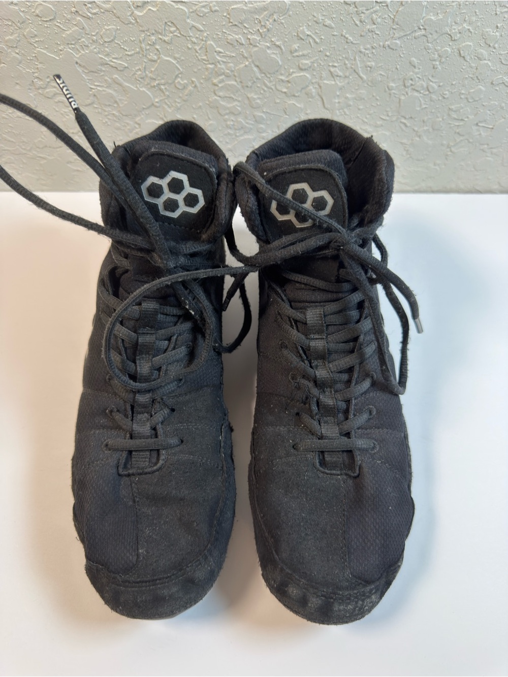 RUDIS Black Wrestling Shoes Lace Up Athletic Trainers Adult Unisex